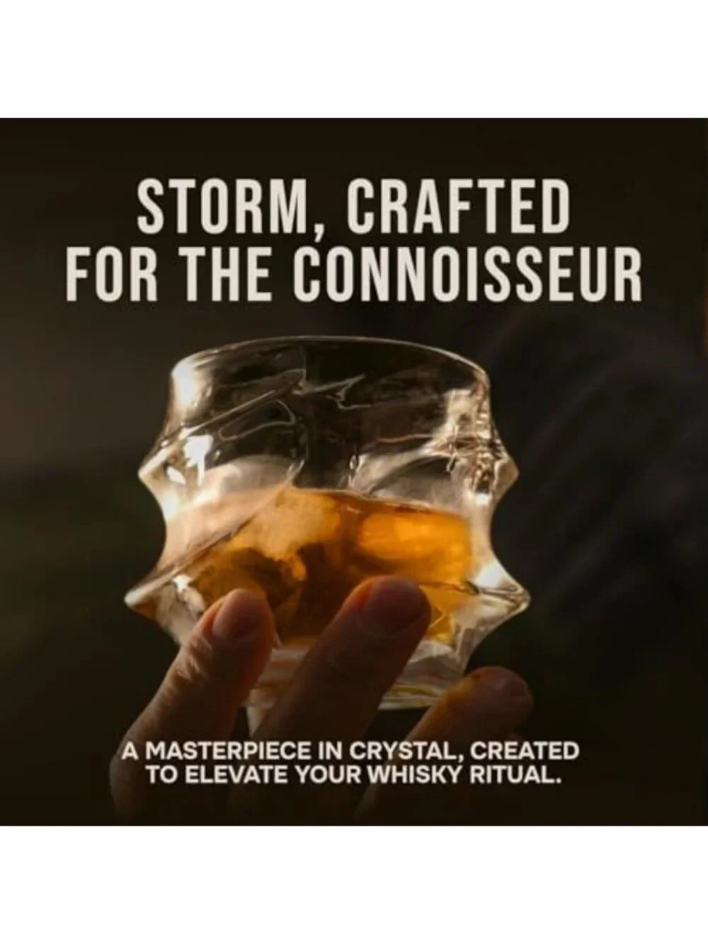 Elegant Storm Crystal Cocktail Glasses Set of 2 - Perfect Gifts for Men